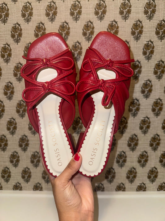 Dorothy double bow heel