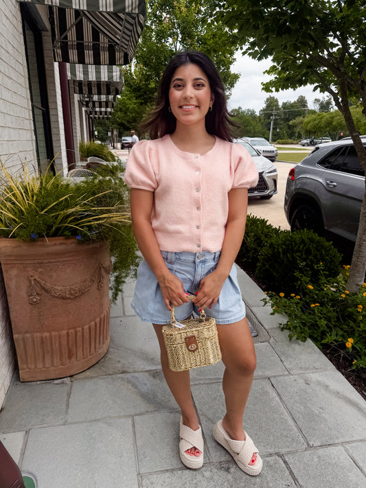 pleated bubble shorts