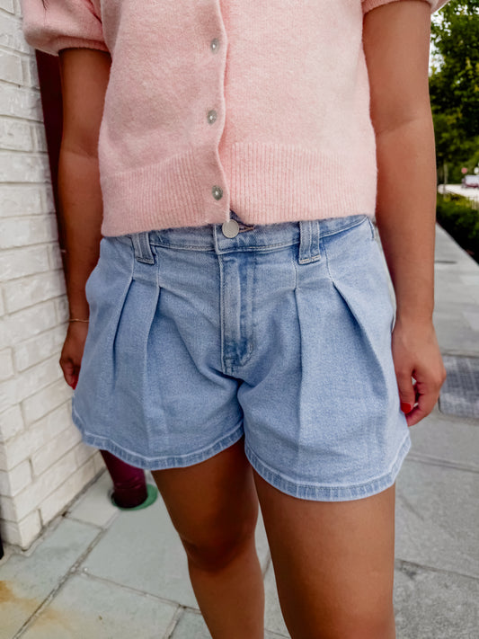 pleated bubble shorts